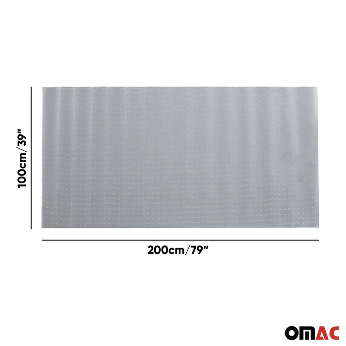 Rubber Truck Bed Liner Trunk Mat Floor Liner 40x79 inch Peny Style Grey