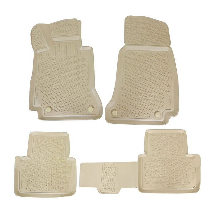 OMAC Floor Mats Liner for Mercedes E Class W213 Sedan 2017-2023 TPE Beige 4x