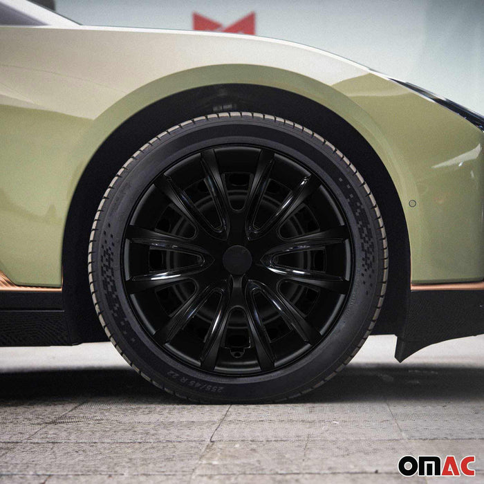15" Wheel Covers Hubcaps for Nissan Black Matt Matte - OMAC USA