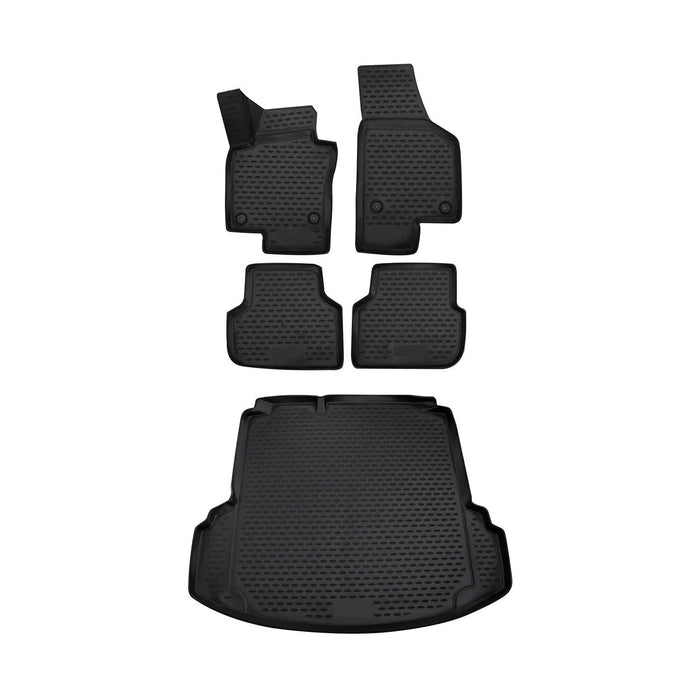 Custom Floor Mats & Cargo Liners for VW Jetta A6 2011-2018 Black 5 Pcs