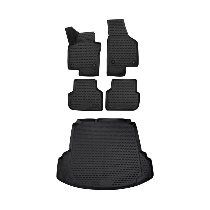 2011-2018 VW Jetta A6 Floor Mats & Cargo Liner Full Set All Weather Black