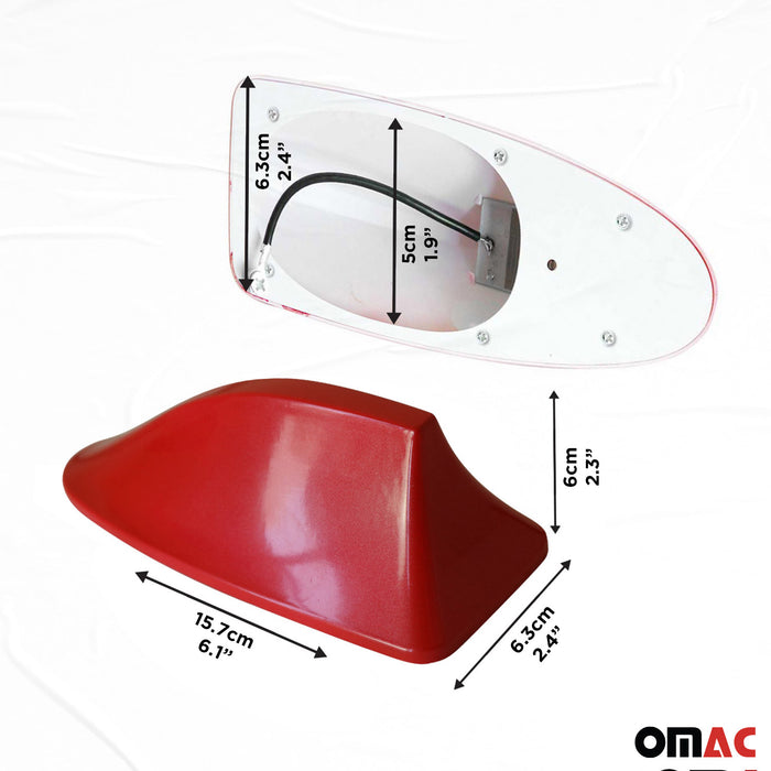 Car Shark Fin Antenna Roof Radio AM/FM Signal for Mazda 3 Red