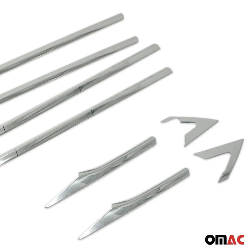 Window Molding Trim Streamer for Honda Civic 2016-2021 Sedan Steel Silver 8 Pcs - OMAC USA