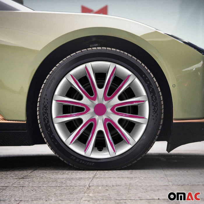 16" Wheel Covers Hubcaps for Mitsubishi Grey Violet Gloss - OMAC USA