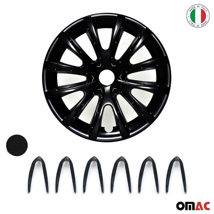 14" Wheel Covers Hubcaps for Ford Black Matt Matte - OMAC USA
