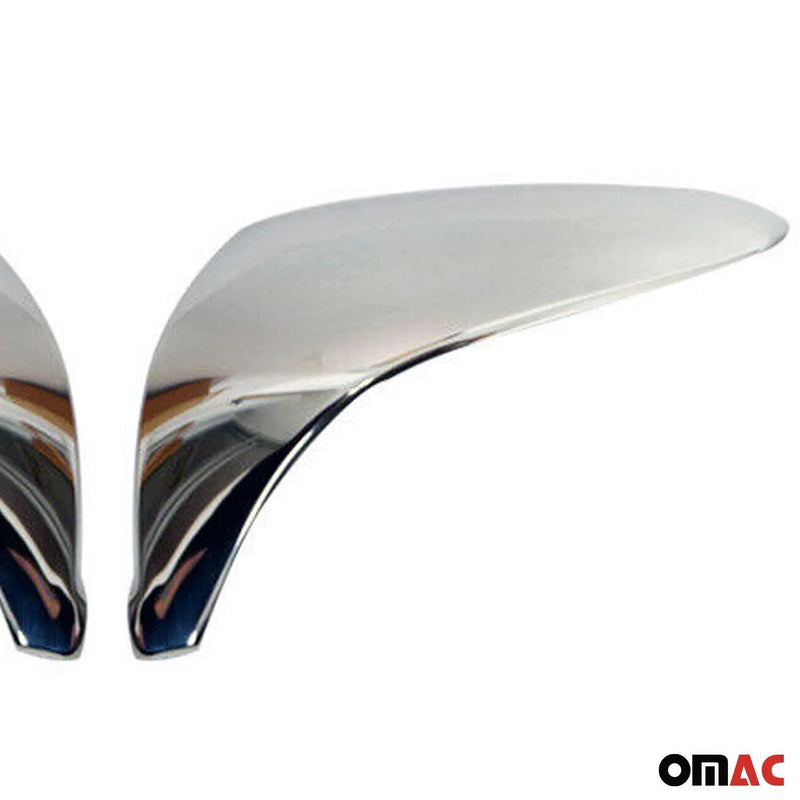 Side Mirror Cover Caps Fits Hyundai Tucson 2010-2015 Steel Silver 2 Pcs - OMAC USA