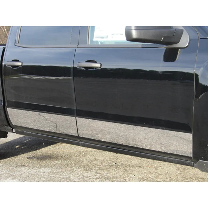 2014-2018 Chevrolet Silverado Stainless Steel Rocker Panel Trim 4Pc