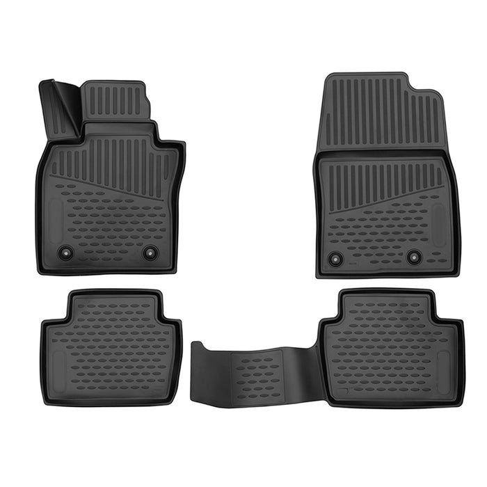 OMAC Floor Mats Liner for Mazda CX-30 2020-2024 Black TPE All-Weather 4 Pcs