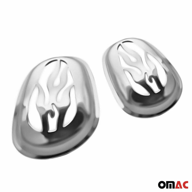 2012-2019 Fiat 500 Side Indicator Signal Trim Cover Chrome Satin 2Pcs