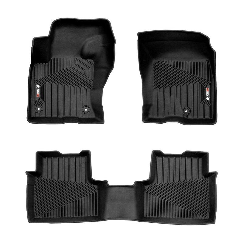 2021-2024 Ford Bronco Sport Premium Floor Mats Liners First and Second Row Set Black