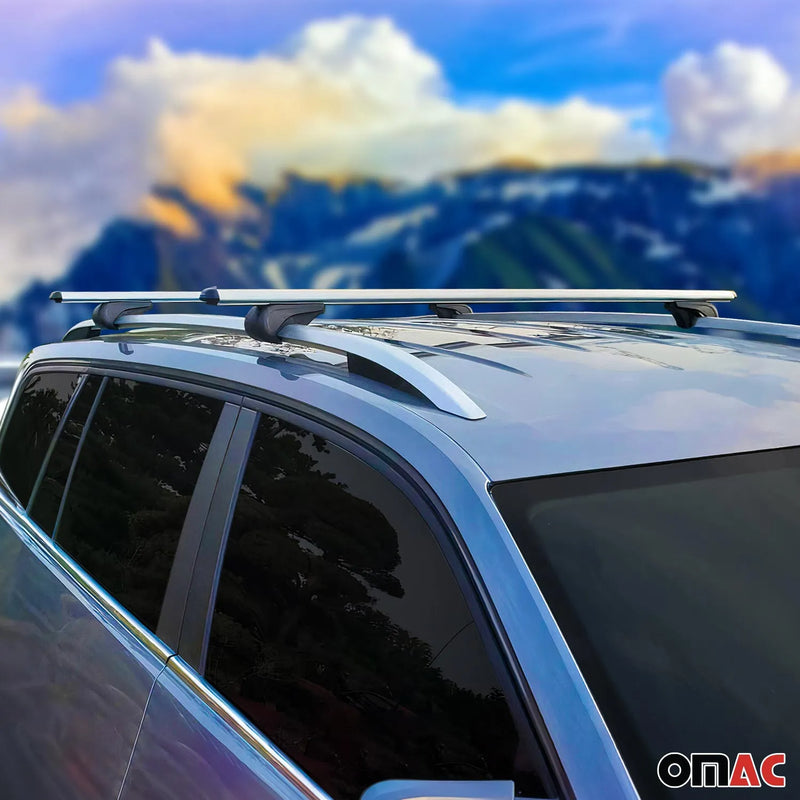 2002-2007 Jeep Liberty Roof Rack Cross Bars Silver