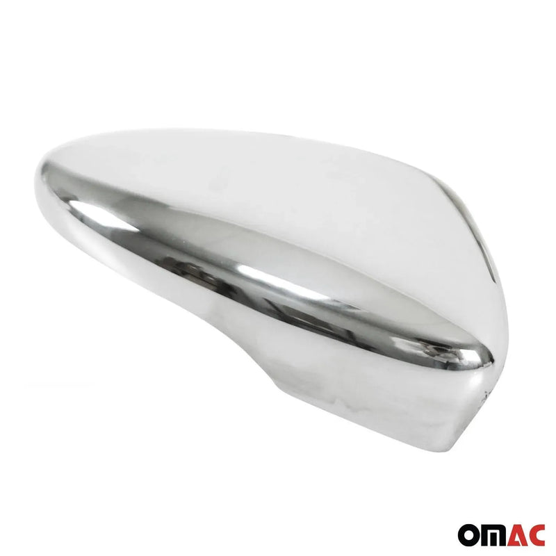 Side Mirror Cover Caps Fits VW Passat B7 2012-2014 Steel Silver 2 Pcs - OMAC USA