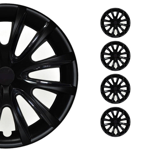 14" Wheel Covers Hubcaps for Nissan Sentra Black Matt Matte - OMAC USA