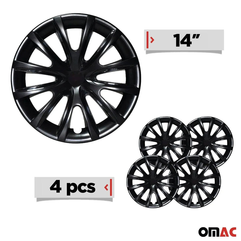 14" Wheel Covers Hubcaps for Buick Black Gloss - OMAC USA