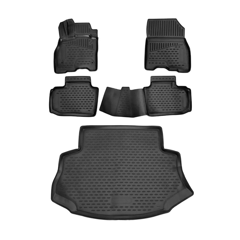 2011-2017 Nissan Leaf Floor Mats & Cargo Liner Full Set All Weather Black