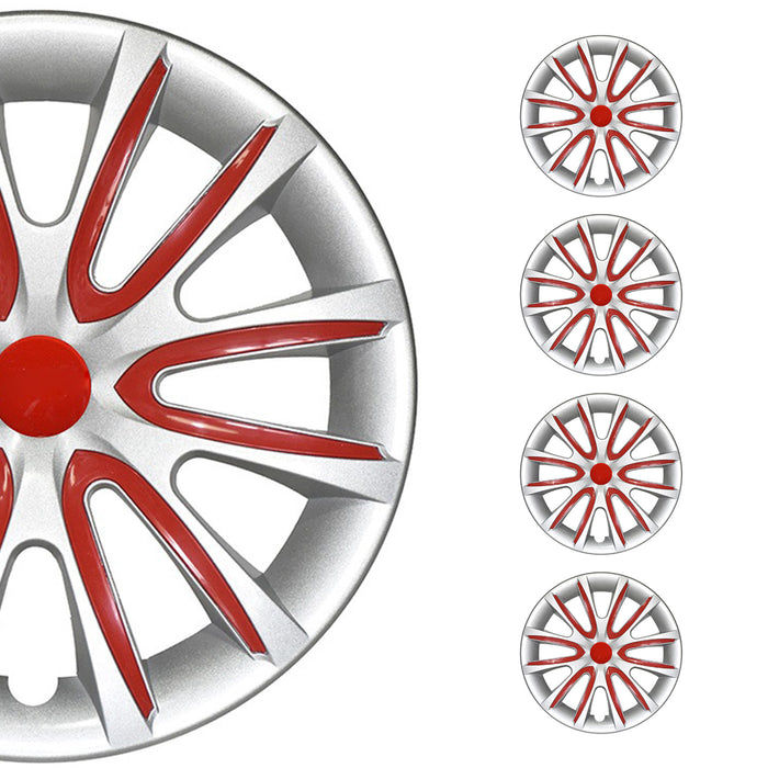 16" Wheel Covers Hubcaps for Honda CR-V Grey Red Gloss