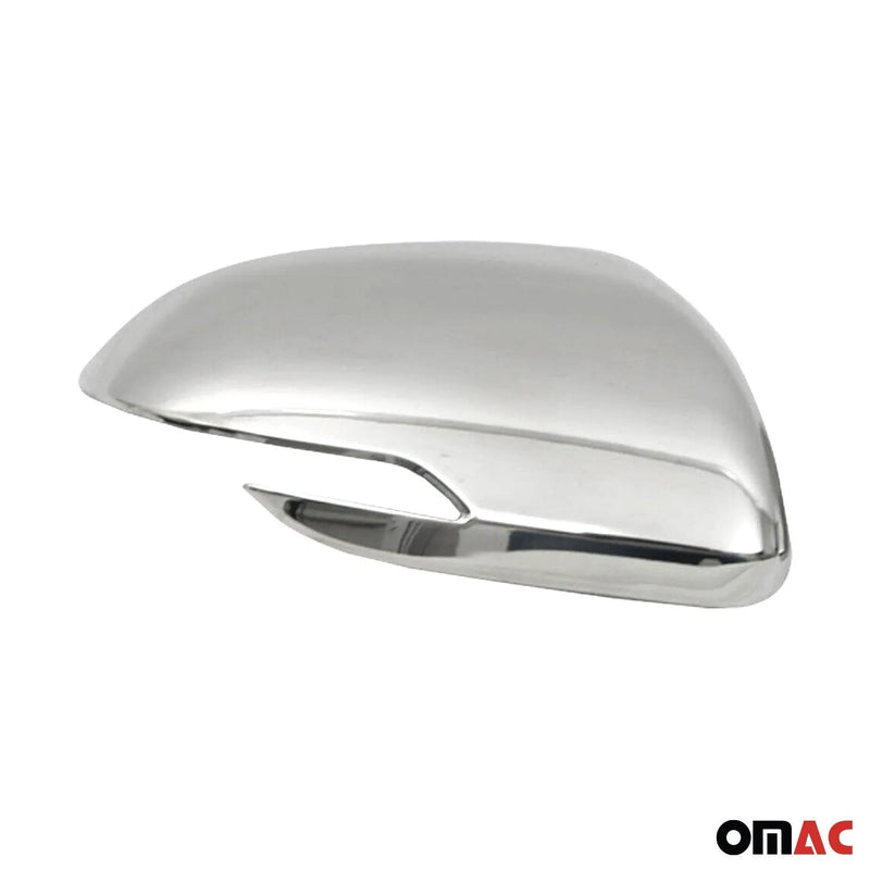 Side Mirror Cover Caps Fits Kia Rio 2018-2023 Steel Silver 2 Pcs - OMAC USA