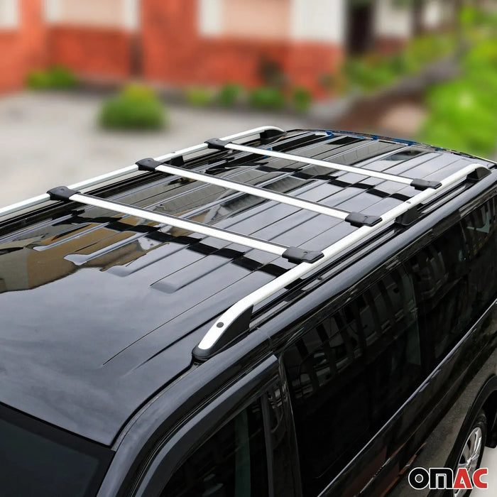 Roof Rack Cross Bars Luggage Carrier for VW T5 Transporter 2010-2015 Gray 3Pcs