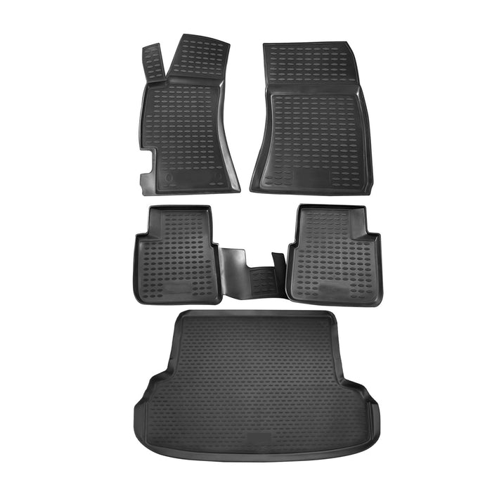 Custom Floor Mats & Cargo Liners for Subaru Impreza 2008-2011 Sedan Black 5 Pcs