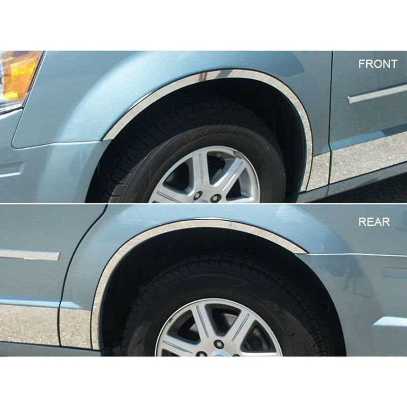 2008-2016 Chrysler Town & Country Stainless Steel Wheel Well Trim 4 Pcs