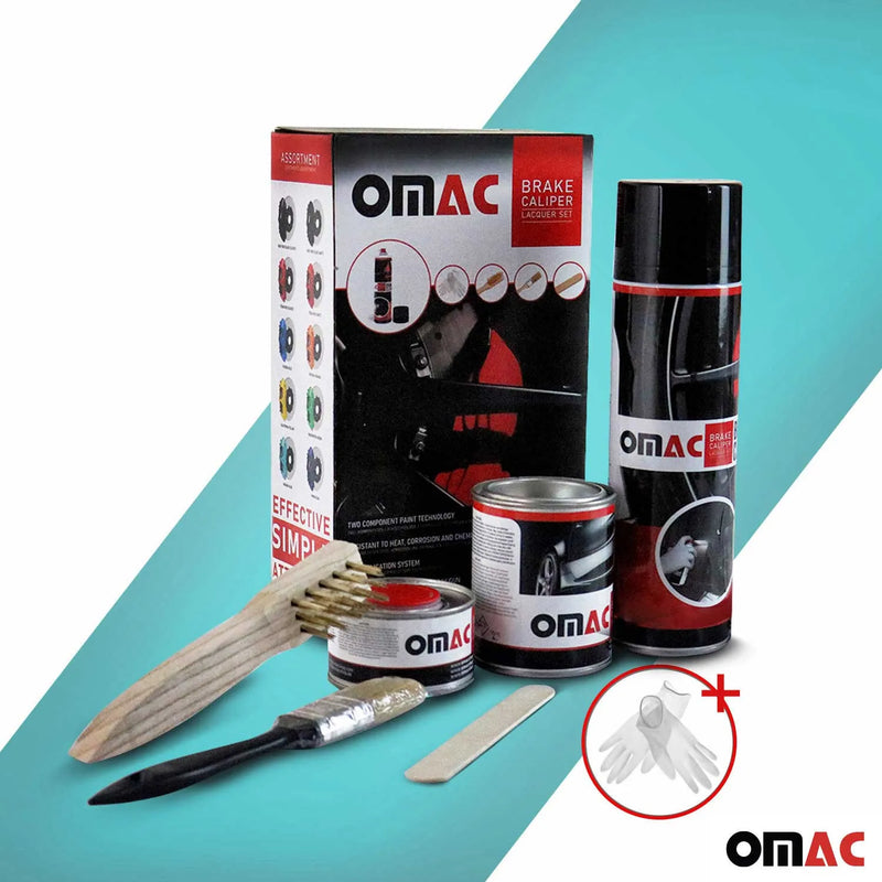 OMAC Brake Caliper Epoxy Based Car Paint Kit Nevada Blue Glossy High-Temp