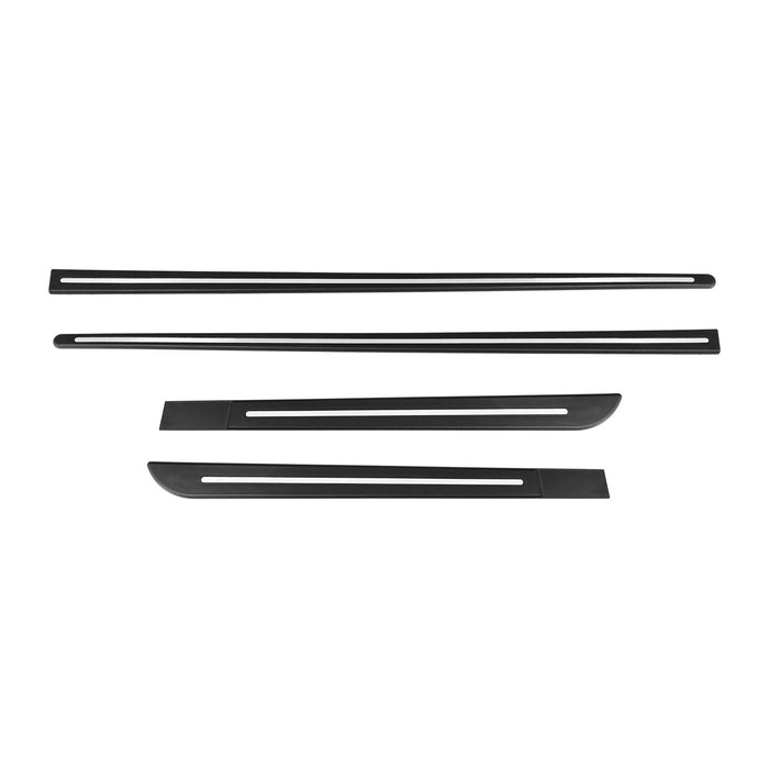 Side Door Molding Trim Skirt Garnish for BMW Stainless Steel Silver 4Pcs