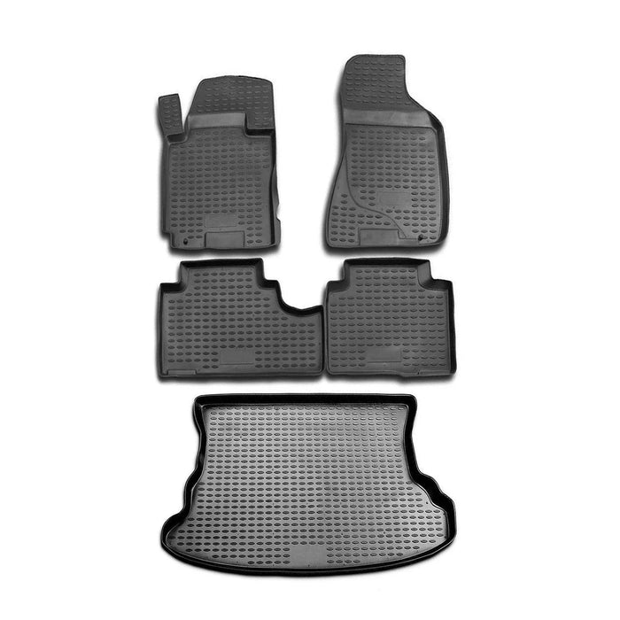 Custom Floor Mats & Cargo Liners for Kia Sportage 2005-2010 Black 5 Pcs