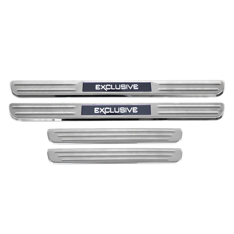 Audi Q3 Q5 Door Sill Scuff Plate Illuminated Exclusive Steel Silver 4Pcs