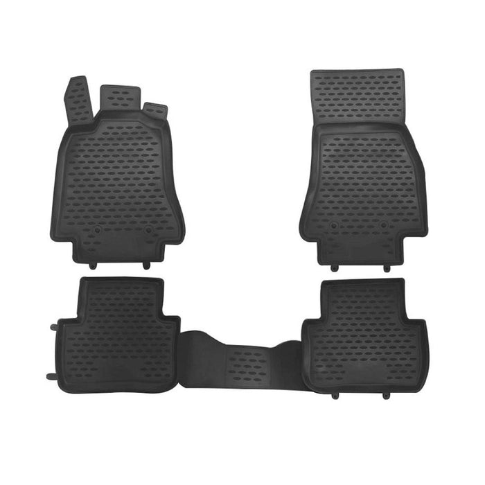 OMAC Floor Mats Liner for Jaguar XF 2009-2015 Black TPE All-Weather 4 Pcs