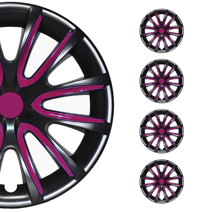 14" Wheel Covers Hubcaps for Honda Black Violet Gloss