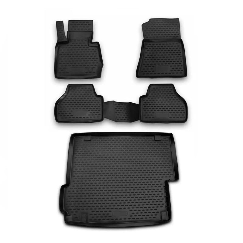 Custom Floor Mats & Cargo Liners for BMW X3 F25 2011-2017 Rubber TPE Black 5Pcs - OMAC USA