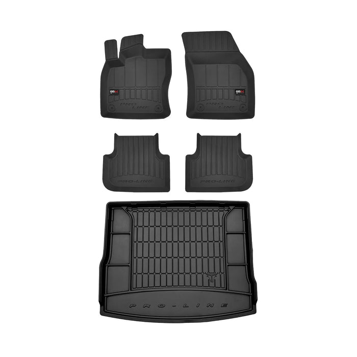 OMAC Premium Floor Mats & Cargo Liners for VW Tiguan 2018-2024 Black 5 Pcs