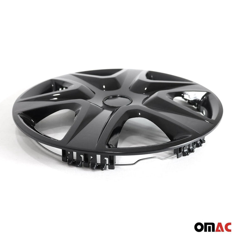 Kansas Hub Caps Wheel Cover 15" Black Full Set 4 pcs.