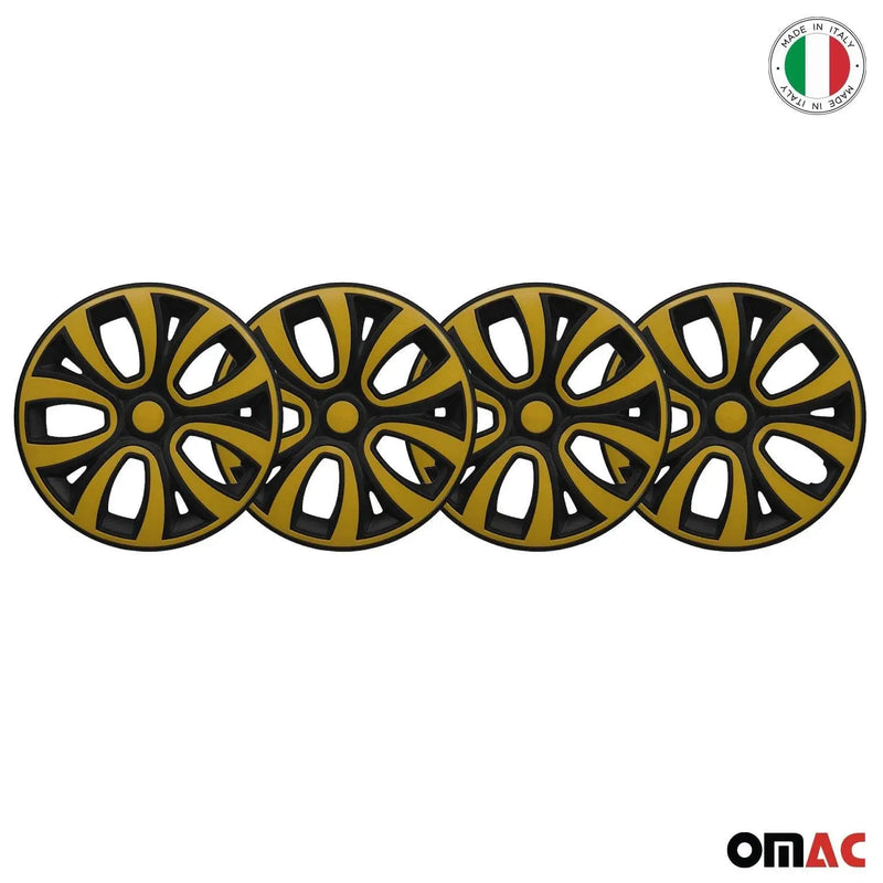 14" Wheel Covers Hubcaps R14 for Buick Black Yellow Gloss - OMAC USA