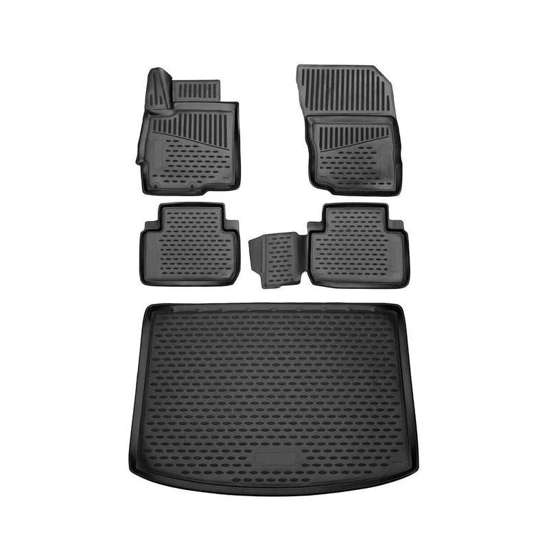 2018-2024 Mitsubishi Eclipse Cross Floor Mats & Cargo Liner Full Set All Weather Black