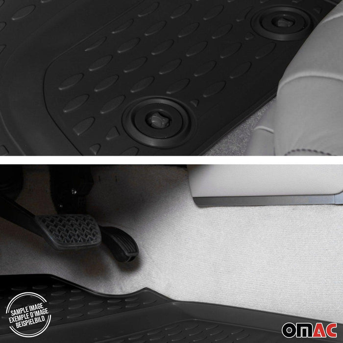 OMAC Floor Mats Liner for Hyundai Santa Fe 2013-2018 Black TPE All-Weather 5 Pcs - OMAC USA