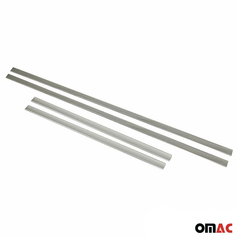 RAM Side Door Molding Trim Skirt Garnish Stainless Steel Silver 4Pcs