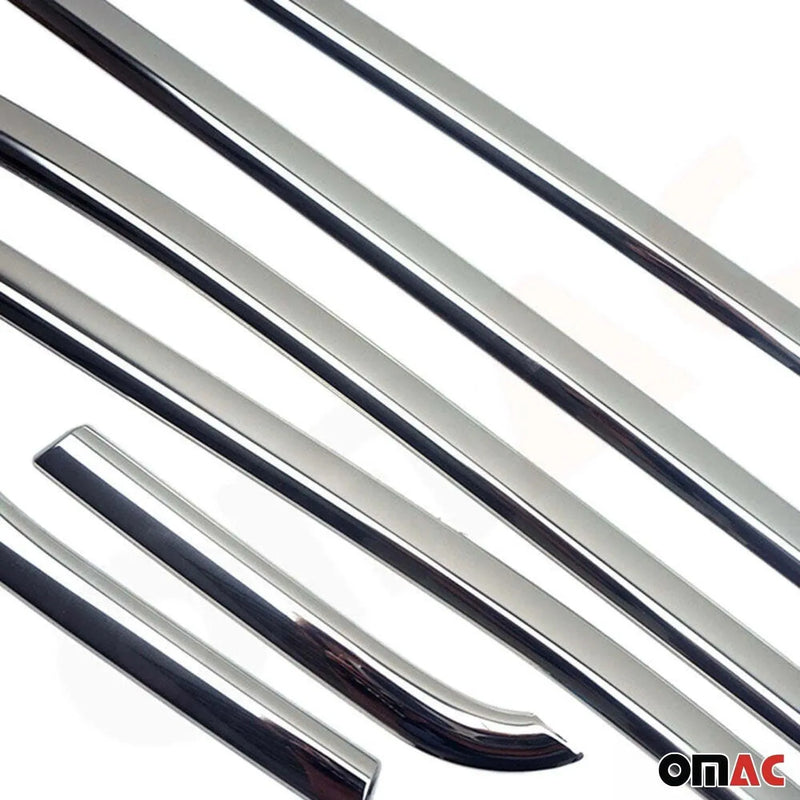 Window Molding Trim Streamer for Jeep Renegade 2015-2023 Steel Silver 6 Pcs - OMAC USA