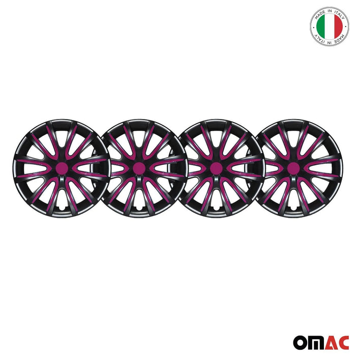 16" Wheel Covers Hubcaps for Hyundai Black Violet Gloss