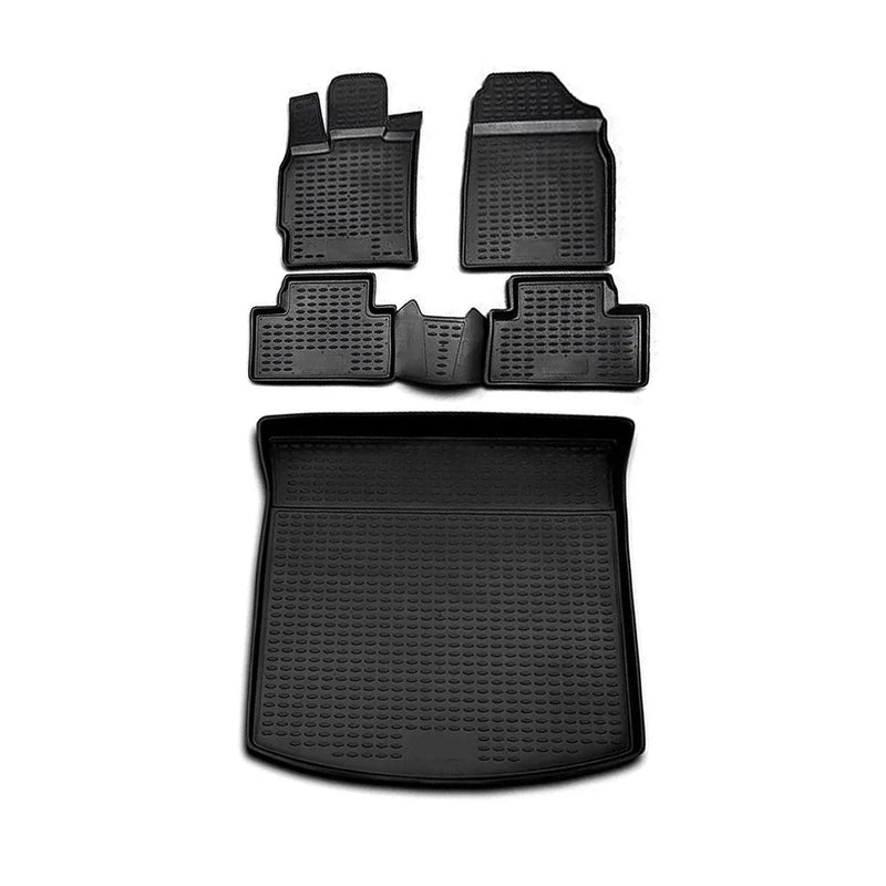 2010-2012 Mazda CX-7 Floor Mats & Cargo Liner Full Set All Weather Black