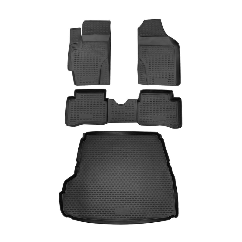 2006-2011 Hyundai Azera Floor Mats & Cargo Liner Full Set All Weather Black