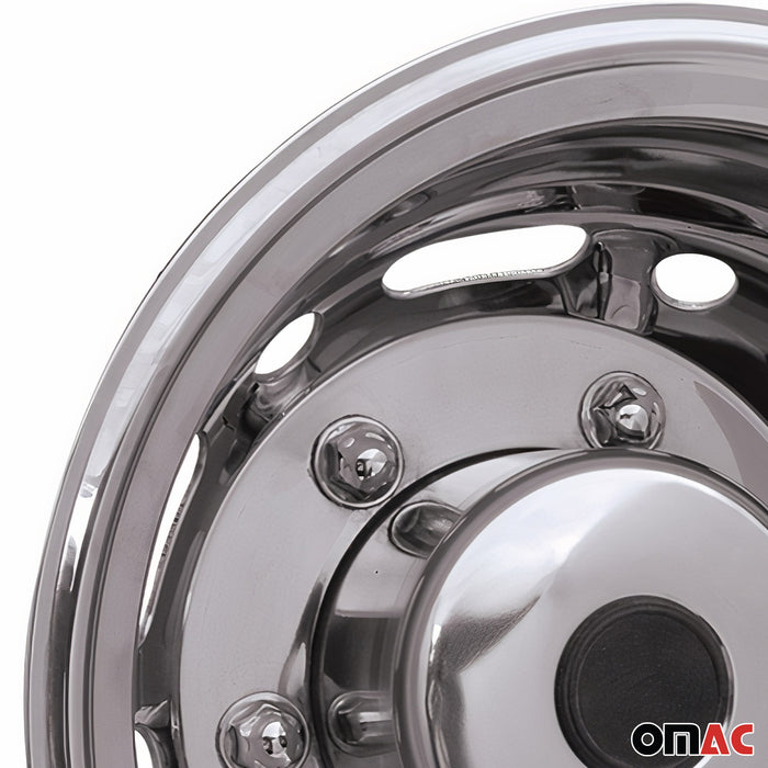 Wheel Simulator Hubcaps Rear for Nissan NV200 Chrome Silver Steel