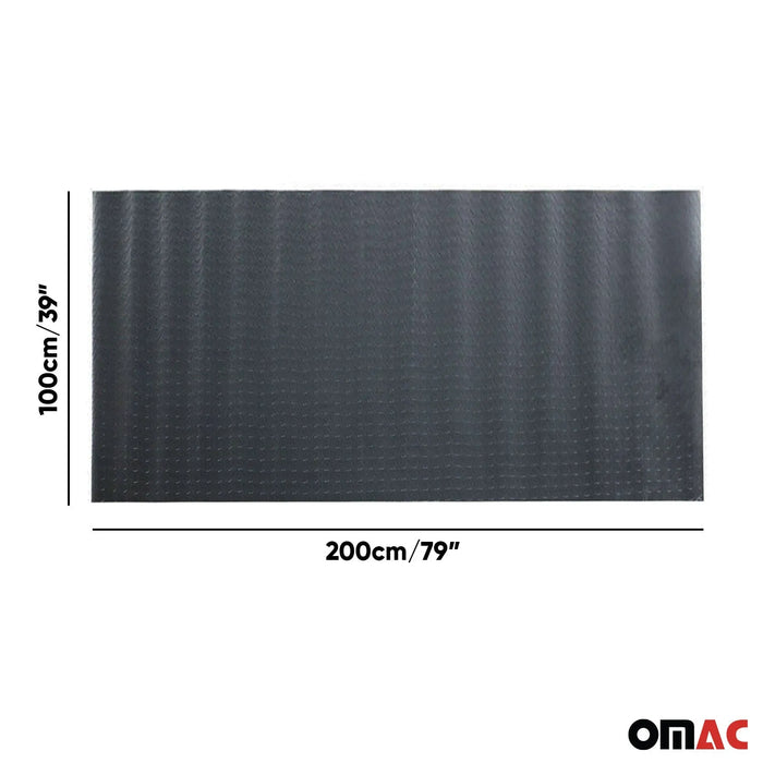 Pickup Truck Bed Liner Trunk Mat Trimmable Flooring Mat Black & Grey