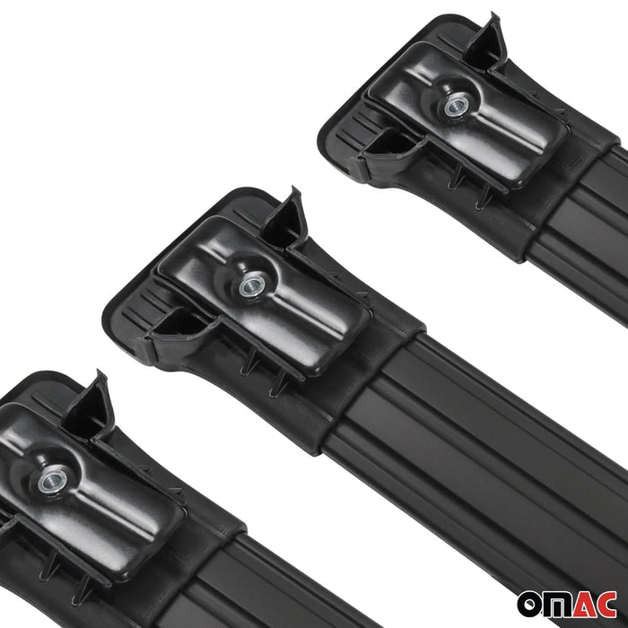 Roof Rack Cross Bars Luggage Carrier for RAM ProMaster 2014-2024 Alu Black 3x