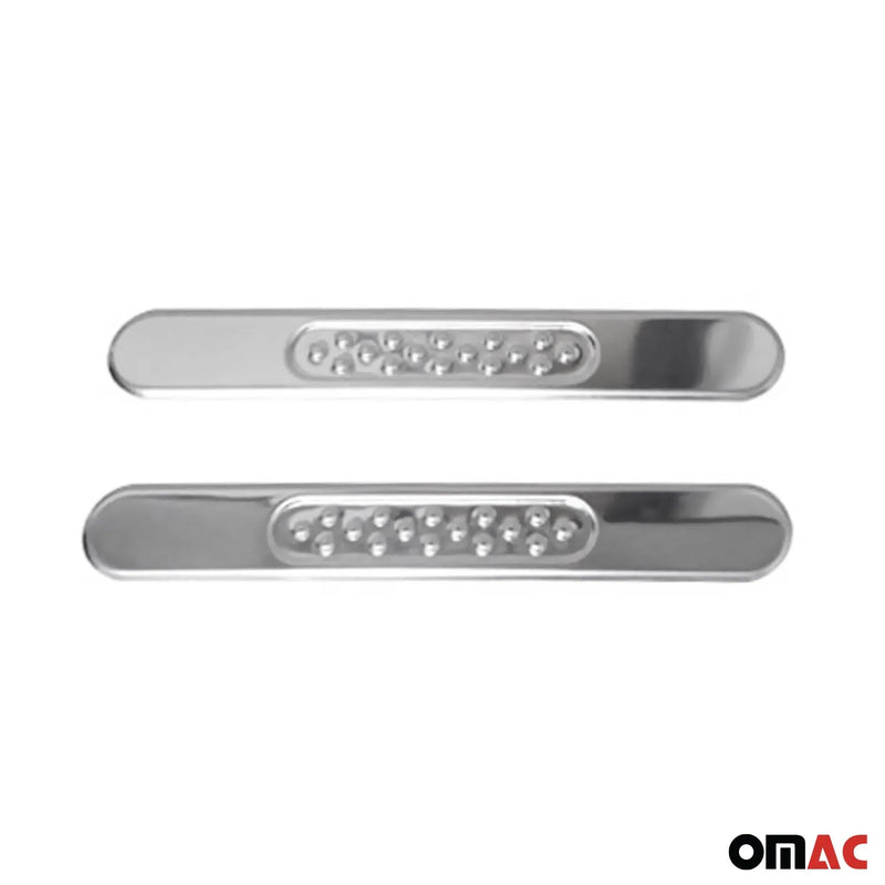 Door Sill Scuff Plate Scratch Protector for GMC Steel Silver Edition 4x