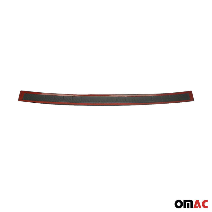 Rear Bumper Sill Cover Protector Guard for Fiat 500 2009-2019 Carbon Fiber