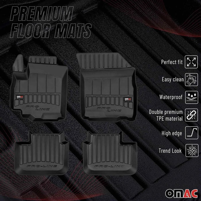 OMAC Premium Floor Mats for Subaru Impreza 2017-2023 All-Weather Heavy Duty