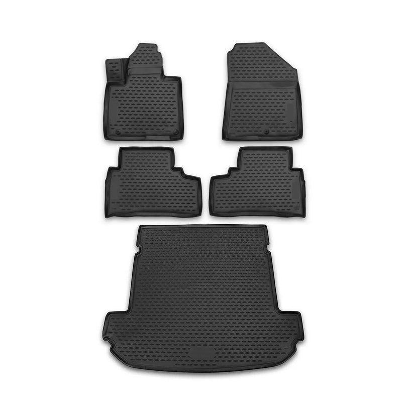 2016-2020 Kia Sorento Floor Mats & Cargo Liner Full Set All Weather Black