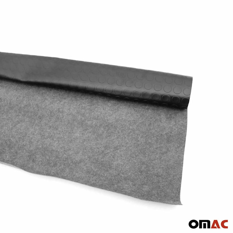 Rubber Truck Bed Liner Trunk Mat Flooring Mat Black & Grey Aluminium Look