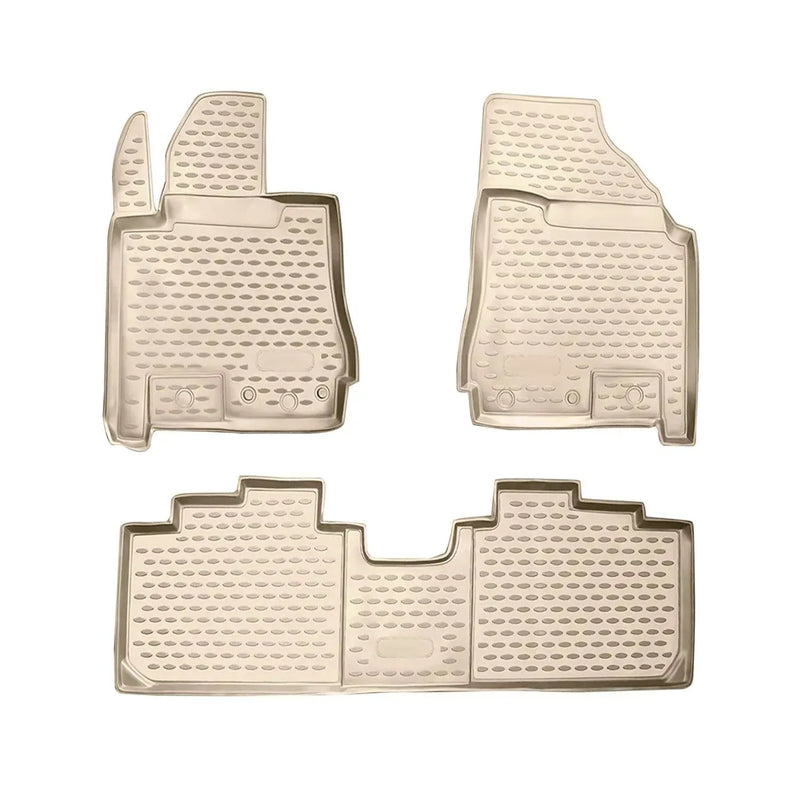 OMAC Floor Mats Liner for Cadillac SRX 2010-2016 Beige TPE All-Weather 3 Pcs - OMAC USA